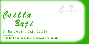 csilla baji business card